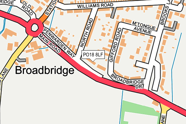 PO18 8LF map - OS OpenMap – Local (Ordnance Survey) PO18 8LF map - OS OpenMap – Local (Ordnance Survey)