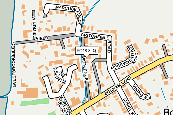 PO18 8LQ map - OS OpenMap – Local (Ordnance Survey) PO18 8LQ map - OS OpenMap – Local (Ordnance Survey)