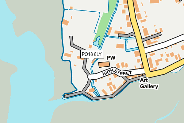 PO18 8LY map - OS OpenMap – Local (Ordnance Survey) PO18 8LY map - OS OpenMap – Local (Ordnance Survey)
