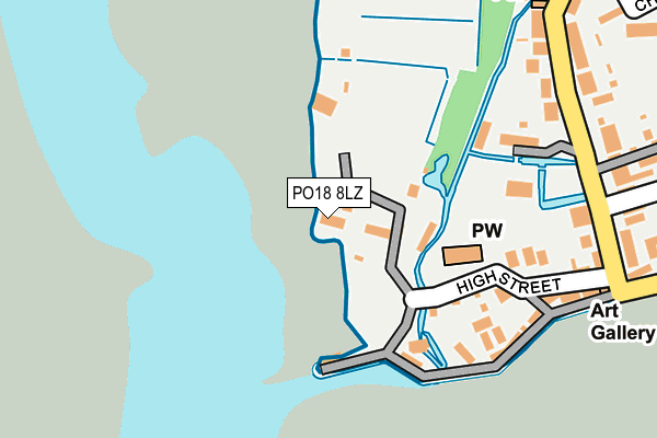 PO18 8LZ map - OS OpenMap – Local (Ordnance Survey) PO18 8LZ map - OS OpenMap – Local (Ordnance Survey)