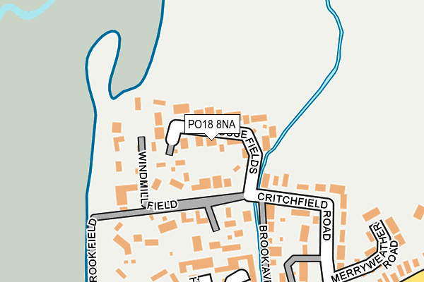PO18 8NA map - OS OpenMap – Local (Ordnance Survey) PO18 8NA map - OS OpenMap – Local (Ordnance Survey)