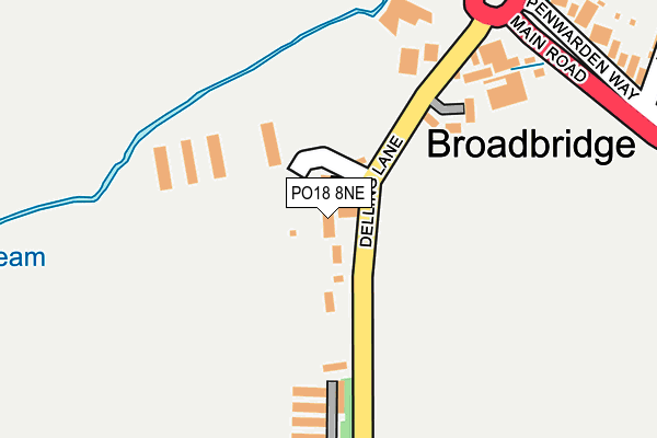 PO18 8NE map - OS OpenMap – Local (Ordnance Survey)