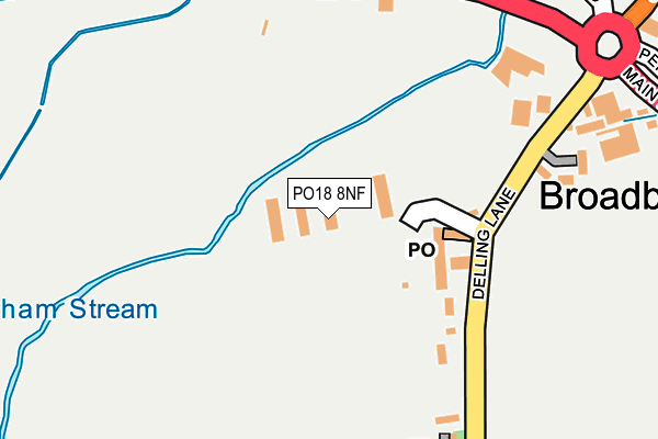 PO18 8NF map - OS OpenMap – Local (Ordnance Survey) PO18 8NF map - OS OpenMap – Local (Ordnance Survey)