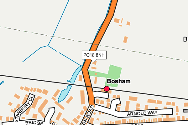 PO18 8NH map - OS OpenMap – Local (Ordnance Survey) PO18 8NH map - OS OpenMap – Local (Ordnance Survey)