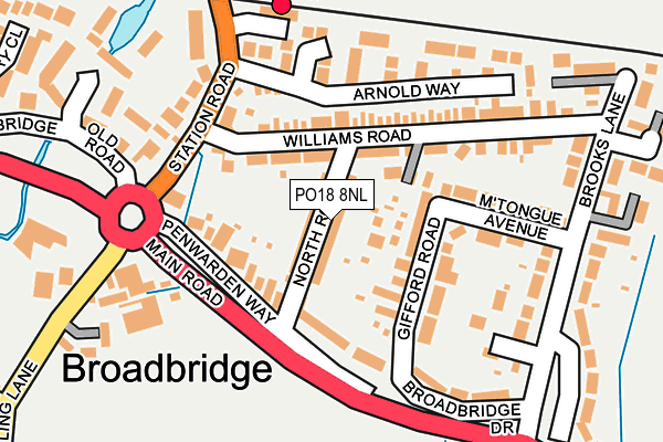 PO18 8NL map - OS OpenMap – Local (Ordnance Survey) PO18 8NL map - OS OpenMap – Local (Ordnance Survey)