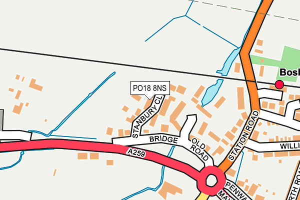 PO18 8NS map - OS OpenMap – Local (Ordnance Survey) PO18 8NS map - OS OpenMap – Local (Ordnance Survey)