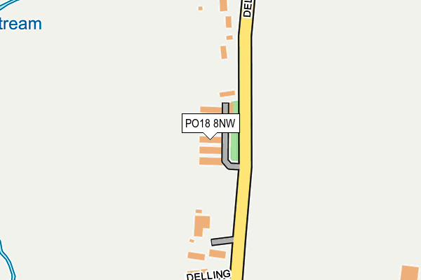 PO18 8NW map - OS OpenMap – Local (Ordnance Survey) PO18 8NW map - OS OpenMap – Local (Ordnance Survey)