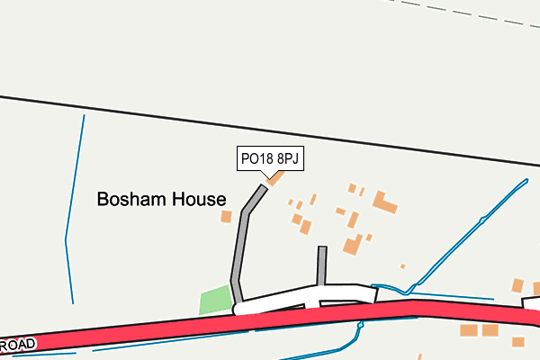 PO18 8PJ map - OS OpenMap – Local (Ordnance Survey) PO18 8PJ map - OS OpenMap – Local (Ordnance Survey)