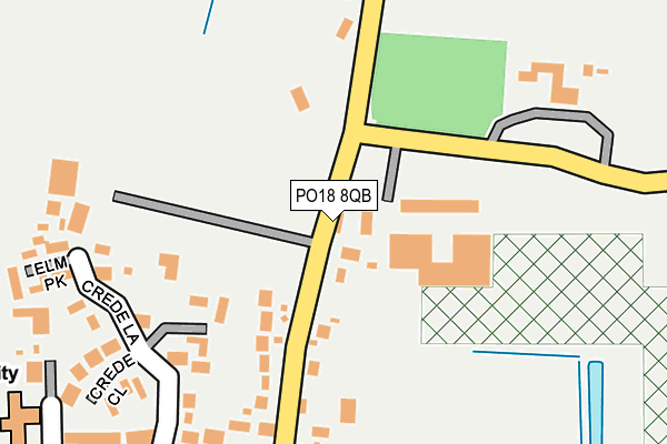 PO18 8QB map - OS OpenMap – Local (Ordnance Survey) PO18 8QB map - OS OpenMap – Local (Ordnance Survey)