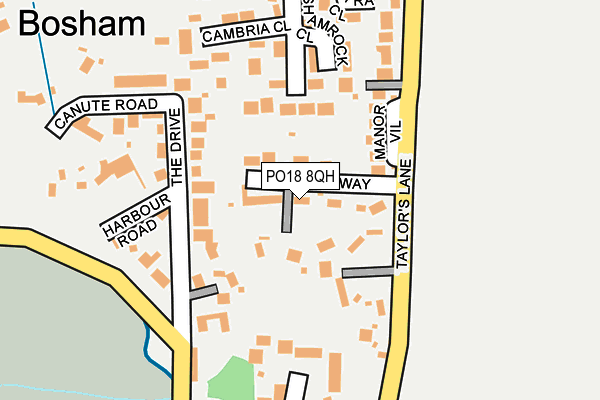 PO18 8QH map - OS OpenMap – Local (Ordnance Survey) PO18 8QH map - OS OpenMap – Local (Ordnance Survey)