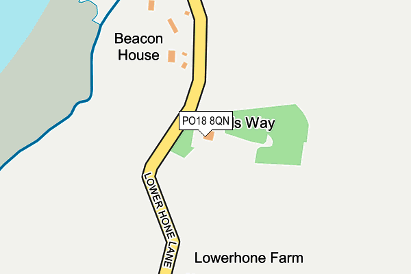 PO18 8QN map - OS OpenMap – Local (Ordnance Survey) PO18 8QN map - OS OpenMap – Local (Ordnance Survey)