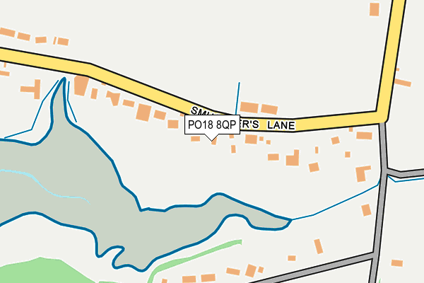 PO18 8QP map - OS OpenMap – Local (Ordnance Survey) PO18 8QP map - OS OpenMap – Local (Ordnance Survey)