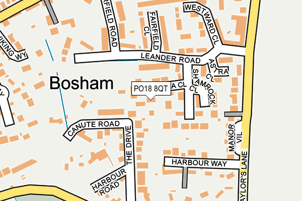 PO18 8QT map - OS OpenMap – Local (Ordnance Survey) PO18 8QT map - OS OpenMap – Local (Ordnance Survey)