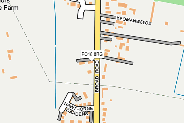 PO18 8RG map - OS OpenMap – Local (Ordnance Survey) PO18 8RG map - OS OpenMap – Local (Ordnance Survey)