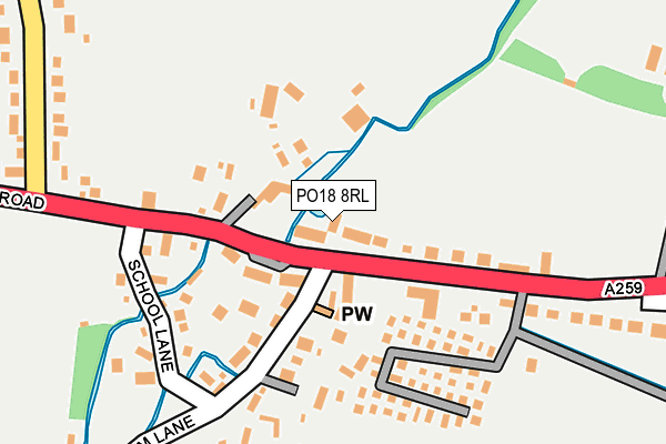 PO18 8RL map - OS OpenMap – Local (Ordnance Survey)