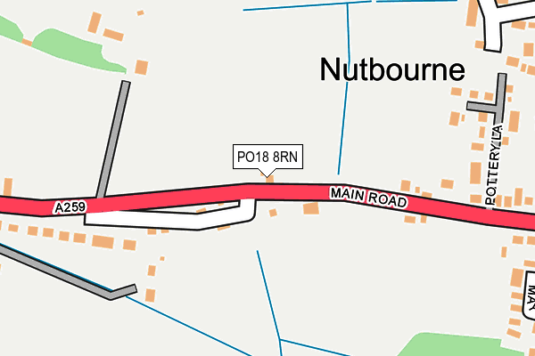 PO18 8RN map - OS OpenMap – Local (Ordnance Survey) PO18 8RN map - OS OpenMap – Local (Ordnance Survey)