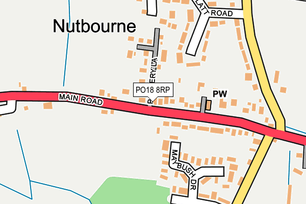 PO18 8RP map - OS OpenMap – Local (Ordnance Survey) PO18 8RP map - OS OpenMap – Local (Ordnance Survey)