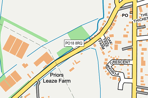 PO18 8RQ map - OS OpenMap – Local (Ordnance Survey)