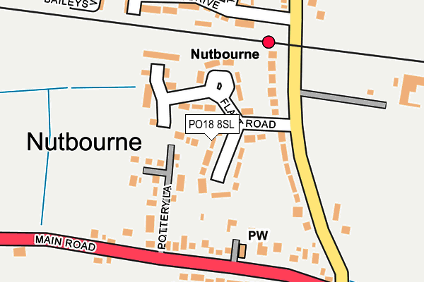 PO18 8SL map - OS OpenMap – Local (Ordnance Survey)