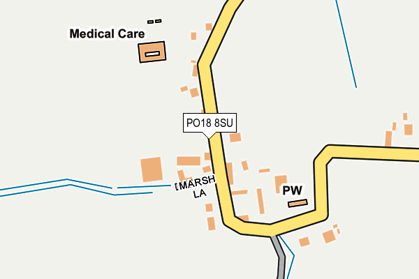 PO18 8SU map - OS OpenMap – Local (Ordnance Survey) PO18 8SU map - OS OpenMap – Local (Ordnance Survey)