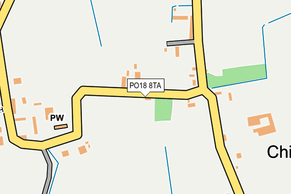 PO18 8TA map - OS OpenMap – Local (Ordnance Survey) PO18 8TA map - OS OpenMap – Local (Ordnance Survey)