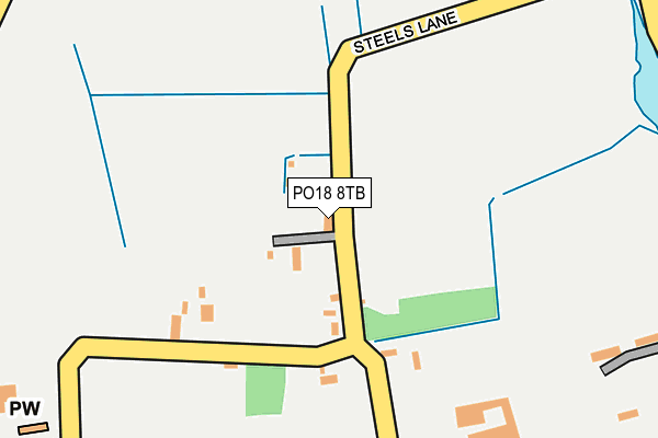 PO18 8TB map - OS OpenMap – Local (Ordnance Survey) PO18 8TB map - OS OpenMap – Local (Ordnance Survey)
