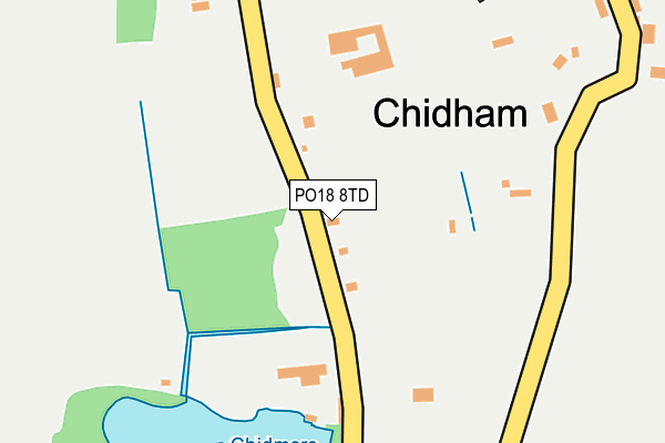 PO18 8TD map - OS OpenMap – Local (Ordnance Survey) PO18 8TD map - OS OpenMap – Local (Ordnance Survey)