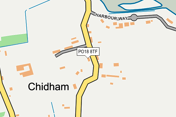 PO18 8TF map - OS OpenMap – Local (Ordnance Survey) PO18 8TF map - OS OpenMap – Local (Ordnance Survey)