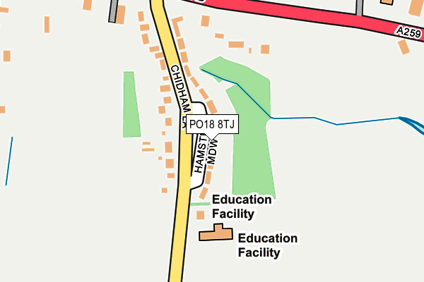 PO18 8TJ map - OS OpenMap – Local (Ordnance Survey) PO18 8TJ map - OS OpenMap – Local (Ordnance Survey)