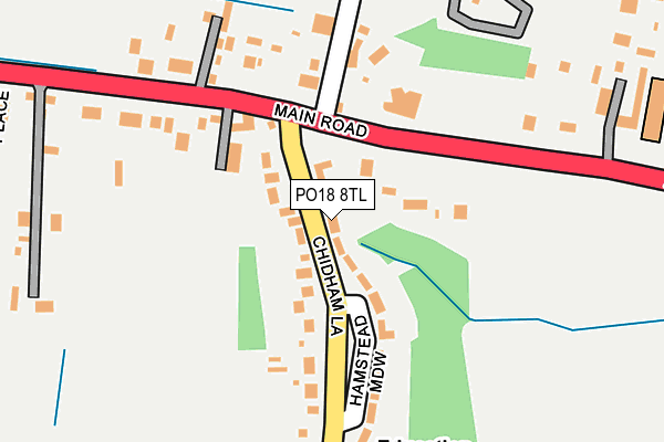 PO18 8TL map - OS OpenMap – Local (Ordnance Survey) PO18 8TL map - OS OpenMap – Local (Ordnance Survey)