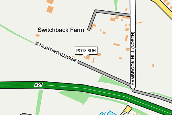 PO18 8UH map - OS OpenMap – Local (Ordnance Survey)