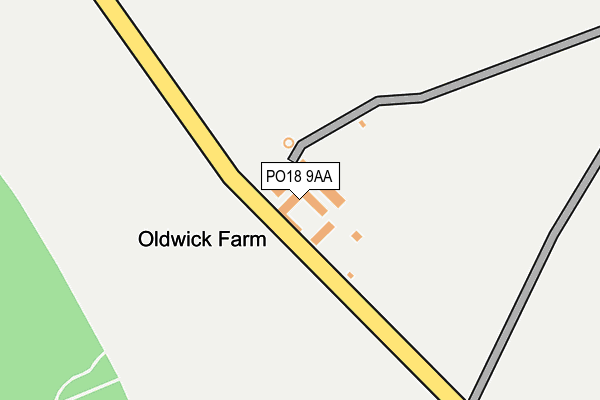 PO18 9AA map - OS OpenMap – Local (Ordnance Survey) PO18 9AA map - OS OpenMap – Local (Ordnance Survey)