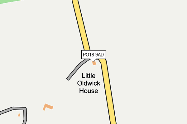 PO18 9AD map - OS OpenMap – Local (Ordnance Survey)
