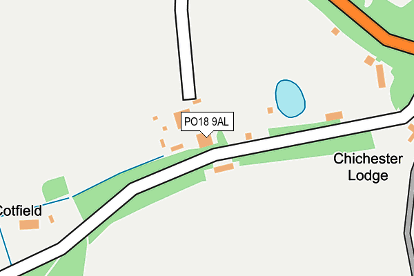 PO18 9AL map - OS OpenMap – Local (Ordnance Survey) PO18 9AL map - OS OpenMap – Local (Ordnance Survey)