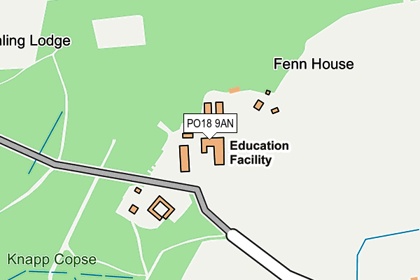 PO18 9AN map - OS OpenMap – Local (Ordnance Survey) PO18 9AN map - OS OpenMap – Local (Ordnance Survey)