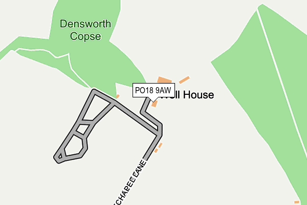 PO18 9AW map - OS OpenMap – Local (Ordnance Survey)
