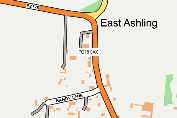 PO18 9AX map - OS OpenMap – Local (Ordnance Survey) PO18 9AX map - OS OpenMap – Local (Ordnance Survey)