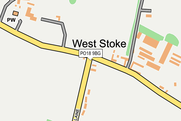 PO18 9BG map - OS OpenMap – Local (Ordnance Survey)