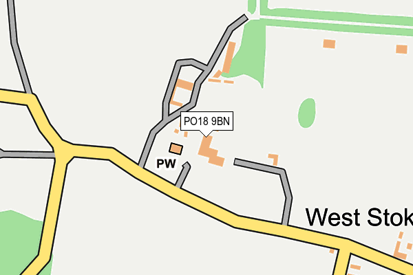 PO18 9BN map - OS OpenMap – Local (Ordnance Survey) PO18 9BN map - OS OpenMap – Local (Ordnance Survey)