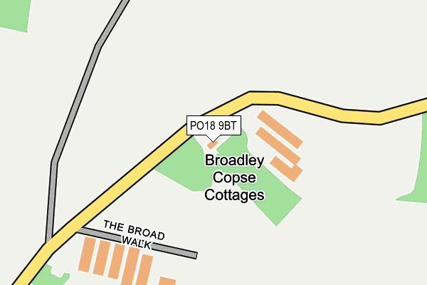 PO18 9BT map - OS OpenMap – Local (Ordnance Survey) PO18 9BT map - OS OpenMap – Local (Ordnance Survey)