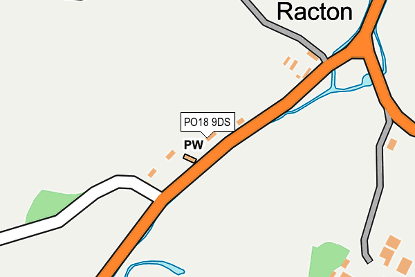 PO18 9DS map - OS OpenMap – Local (Ordnance Survey) PO18 9DS map - OS OpenMap – Local (Ordnance Survey)