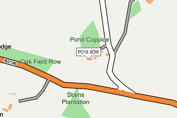 PO18 9DW map - OS OpenMap – Local (Ordnance Survey)