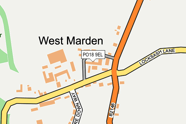 PO18 9EL map - OS OpenMap – Local (Ordnance Survey) PO18 9EL map - OS OpenMap – Local (Ordnance Survey)