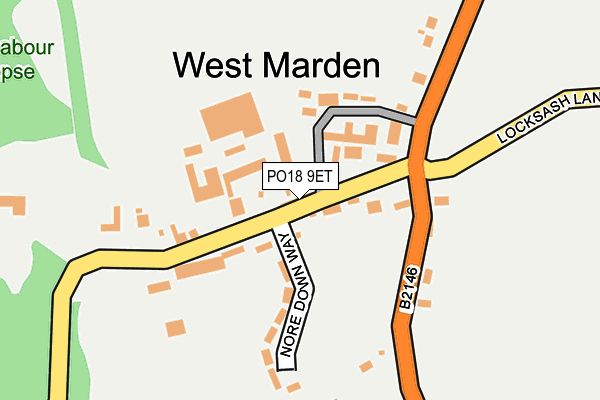 PO18 9ET map - OS OpenMap – Local (Ordnance Survey) PO18 9ET map - OS OpenMap – Local (Ordnance Survey)