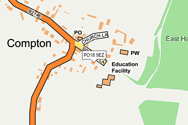 PO18 9EZ map - OS OpenMap – Local (Ordnance Survey) PO18 9EZ map - OS OpenMap – Local (Ordnance Survey)