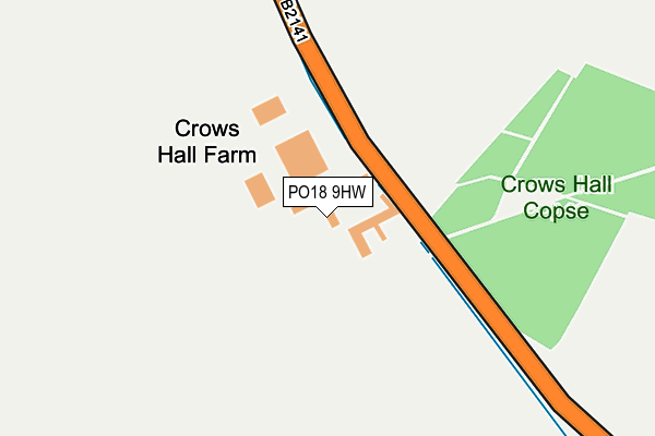 PO18 9HW map - OS OpenMap – Local (Ordnance Survey) PO18 9HW map - OS OpenMap – Local (Ordnance Survey)