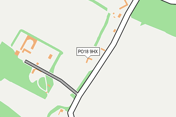 PO18 9HX map - OS OpenMap – Local (Ordnance Survey) PO18 9HX map - OS OpenMap – Local (Ordnance Survey)