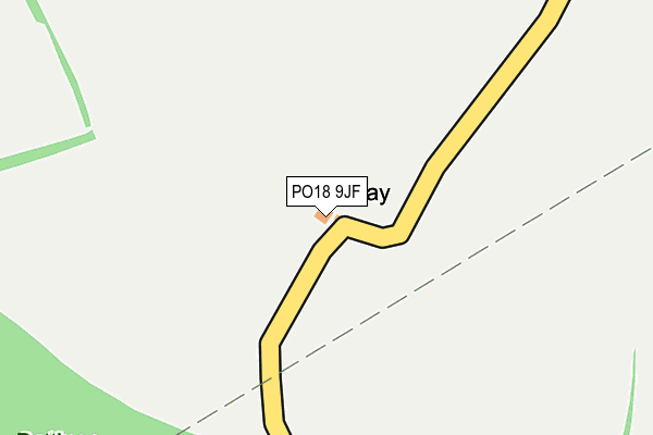PO18 9JF map - OS OpenMap – Local (Ordnance Survey) PO18 9JF map - OS OpenMap – Local (Ordnance Survey)