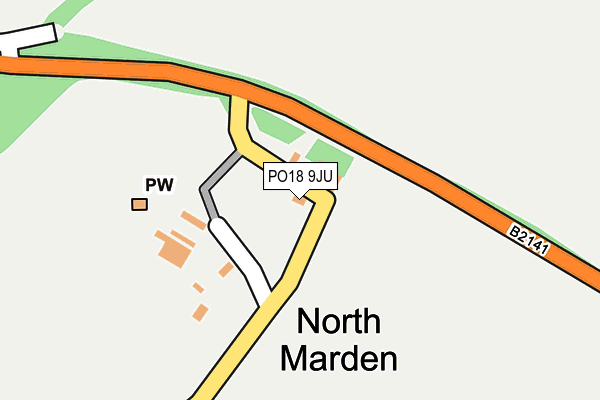 PO18 9JU map - OS OpenMap – Local (Ordnance Survey) PO18 9JU map - OS OpenMap – Local (Ordnance Survey)
