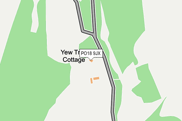 PO18 9JX map - OS OpenMap – Local (Ordnance Survey) PO18 9JX map - OS OpenMap – Local (Ordnance Survey)